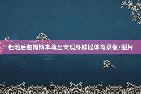 但随后詹姆斯本尊坐窝现身辟谣体育录像/图片