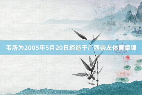 韦所为2005年5月20日缔造于广西崇左体育集锦