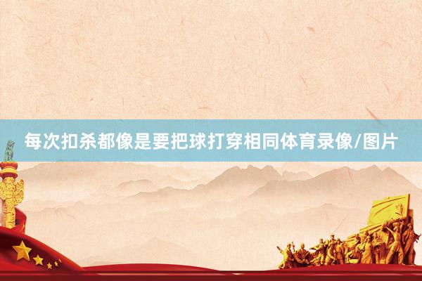 每次扣杀都像是要把球打穿相同体育录像/图片