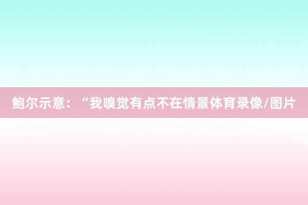 鲍尔示意：“我嗅觉有点不在情景体育录像/图片