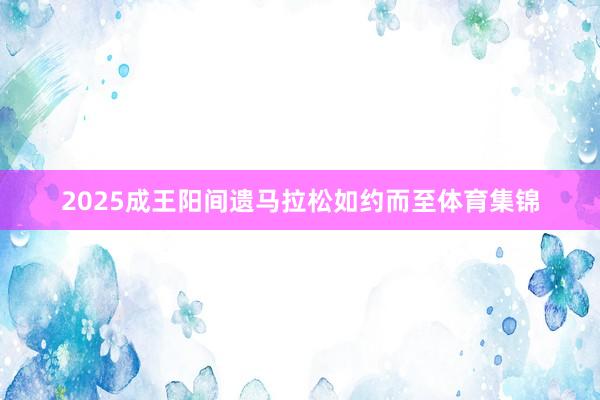 2025成王阳间遗马拉松如约而至体育集锦