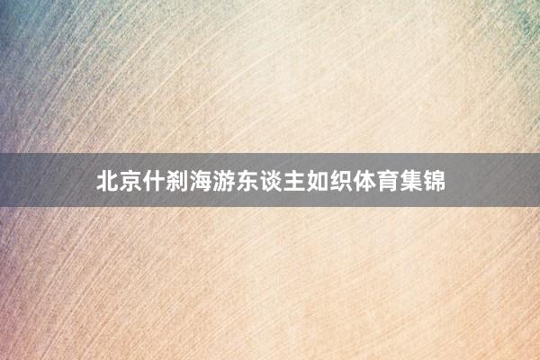 北京什刹海游东谈主如织体育集锦