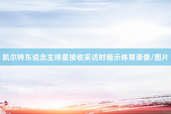凯尔特东说念主球星接收采访时暗示体育录像/图片