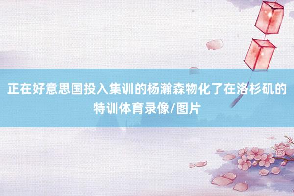 正在好意思国投入集训的杨瀚森物化了在洛杉矶的特训体育录像/图片