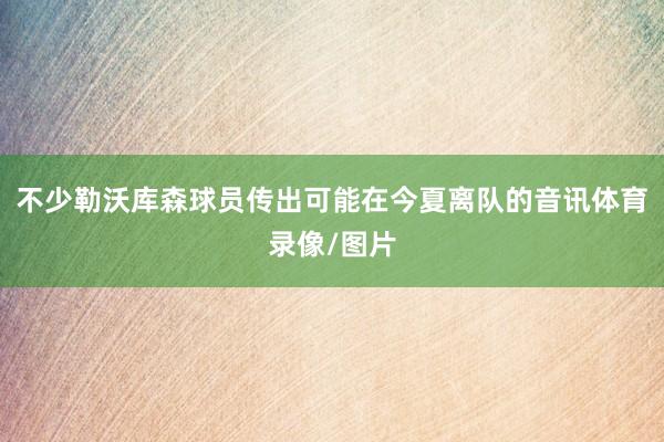 不少勒沃库森球员传出可能在今夏离队的音讯体育录像/图片