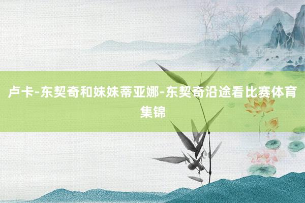 卢卡-东契奇和妹妹蒂亚娜-东契奇沿途看比赛体育集锦