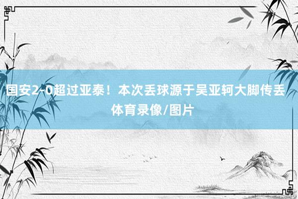 国安2-0超过亚泰！本次丢球源于吴亚轲大脚传丢    体育录像/图片