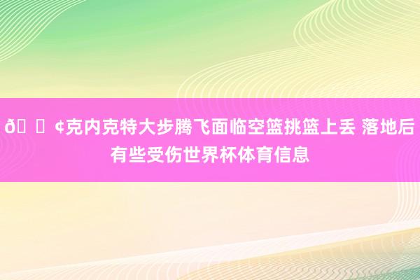 😢克内克特大步腾飞面临空篮挑篮上丢 落地后有些受伤世界杯体育信息