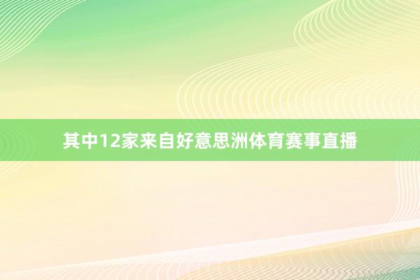 其中12家来自好意思洲体育赛事直播