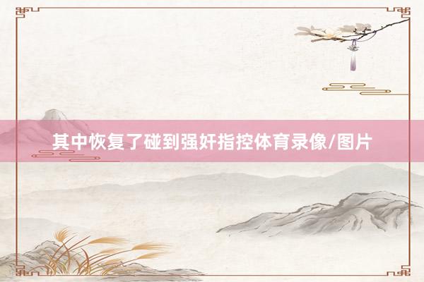 其中恢复了碰到强奸指控体育录像/图片