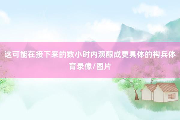这可能在接下来的数小时内演酿成更具体的构兵体育录像/图片
