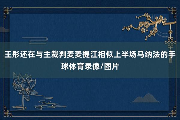 王彤还在与主裁判麦麦提江相似上半场马纳法的手球体育录像/图片