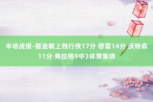 半场战报-掘金朝上独行侠17分 穆雷14分 沃特森11分 弗拉格9中3体育集锦
