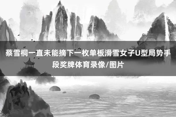 蔡雪桐一直未能摘下一枚单板滑雪女子U型局势手段奖牌体育录像/图片