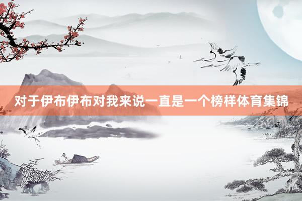 对于伊布伊布对我来说一直是一个榜样体育集锦