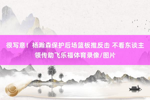 很写意！杨瀚森保护后场篮板推反击 不看东谈主领传助飞乐福体育录像/图片
