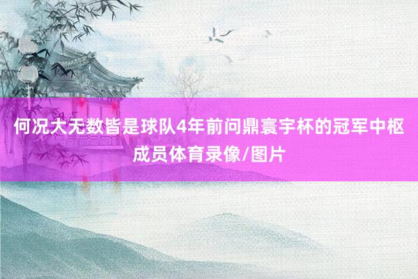 何况大无数皆是球队4年前问鼎寰宇杯的冠军中枢成员体育录像/图片