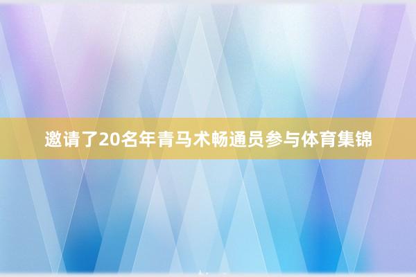 邀请了20名年青马术畅通员参与体育集锦