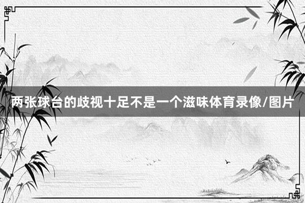 两张球台的歧视十足不是一个滋味体育录像/图片
